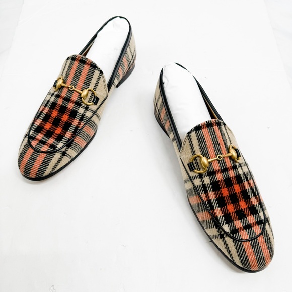 GUCCI TARTAN JORDAAN TWEED HORSEBIT LOAFERS 430088 NEW $920 - Picture 6 of 16